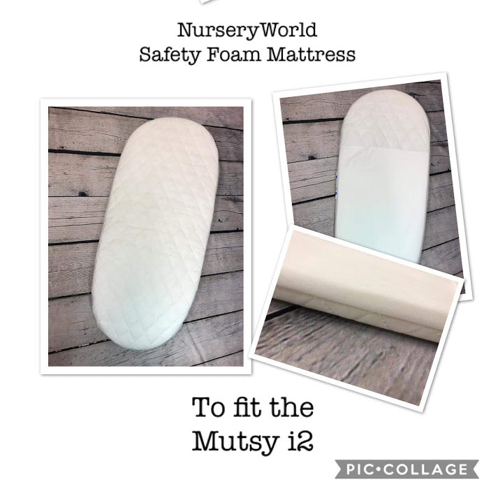 Replacement Safety Foam Pram Mattress Fits Mutsy i2 Carrycot Pram Body