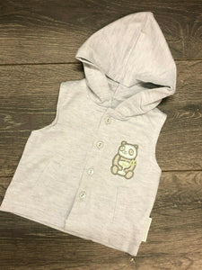 Baby Boy's 3 Piece Outfit in Grey & White with Hood - 7720
