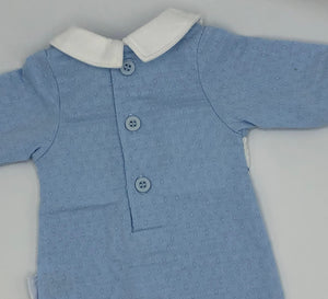 Premature Preemie Prem Tiny Baby Girl's or Boy's all in one Outfit with Smocking- Pink or Blue