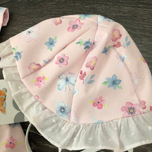 Load image into Gallery viewer, Portuguese Baby Dress &amp; Sun Hat Pink White Flowers -
