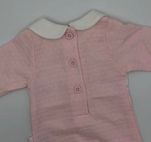 Premature Preemie Prem Tiny Baby Girl's or Boy's all in one Outfit with Smocking- Pink or Blue