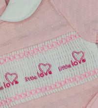 Load image into Gallery viewer, Premature Preemie Prem Tiny Baby Girl&#39;s or Boy&#39;s all in one Outfit with Smocking- Pink or Blue