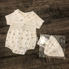 Load image into Gallery viewer, Tiny Baby Boy&#39;s or Girl&#39;s Premature Baby Romper Set White &amp; Grey - 2859