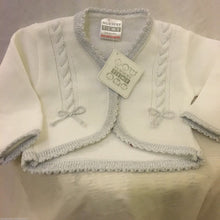 Load image into Gallery viewer, Baby Girl&#39;s White &amp; Silver White Cardigan - 7209