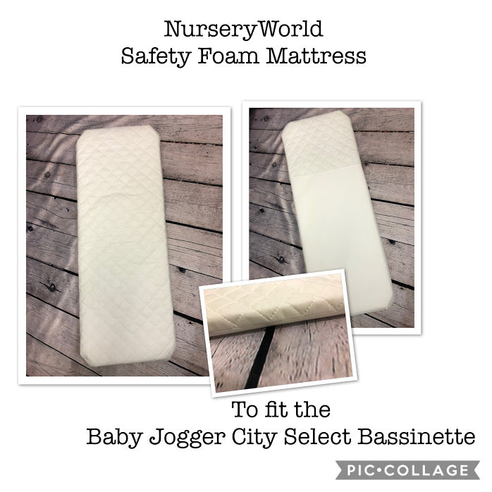 Safety Foam Pram Mattress Fits Baby Jogger City Select Bassinette