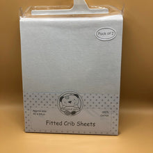 Load image into Gallery viewer, Crib or Cradle Cotton Interlock Fitted Sheets Fits Up To 40 x 94 cms