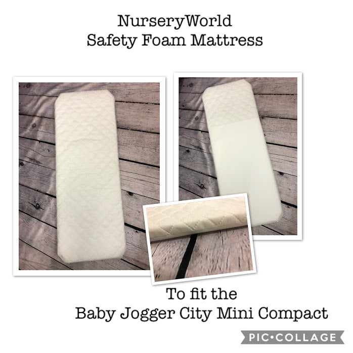 Safety Foam Pram Mattress Fits Baby Jogger City Mini Compact Carrycot