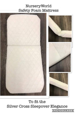 Replacement Safety Foam Pram Mattress Fits Silver Cross Sleepover Elegance