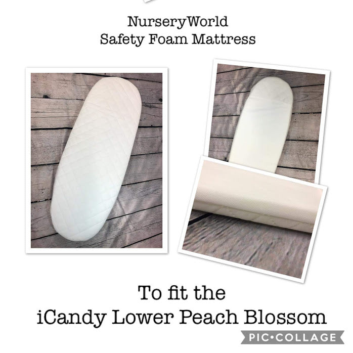 Replacement Safety Foam Pram Mattress Fits I Candy Peach Lower Carrycot Pram