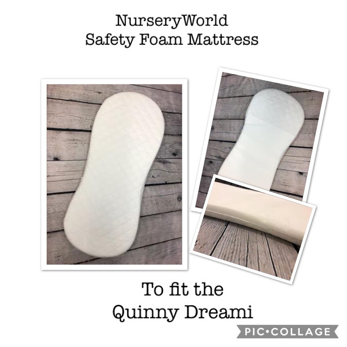 Replacement Safety Foam Pram Mattress Fits Quinny / Maxi Cosi Dreami Carrycot Pram Body
