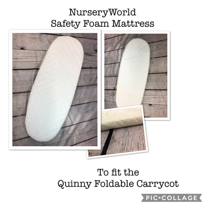 Replacement Safety Foam Pram Mattress Fits Quinny Foldable Carrycot Pram Body