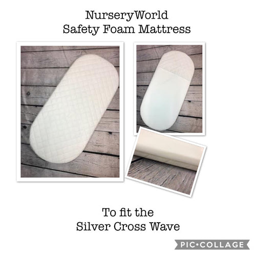 Replacement Safety Foam Pram Mattress Fits Silver Cross Wave Pram