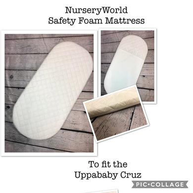 Replacement Safety Foam Pram Mattress Fits Uppababy Cruz Carrycot Body