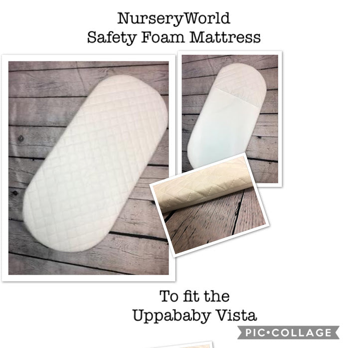 Replacement Safety Foam Pram Mattress Fits Uppababy Vista Carrycot Body 2015-2019