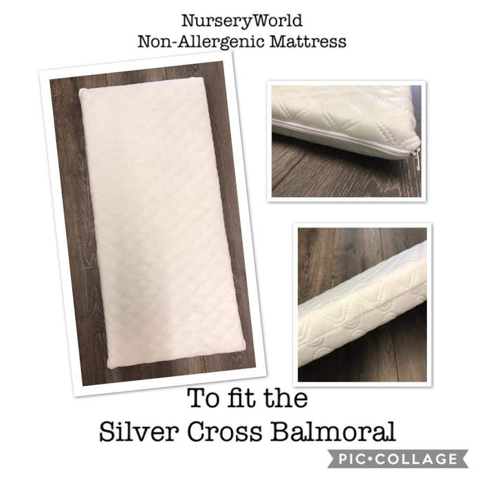 Non Allergenic Vegan Fibre Pram Mattress Fits Silver Cross Balmoral Coach Built Pram