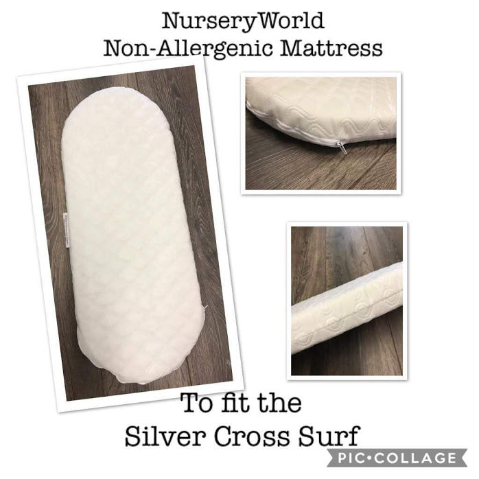 Non Allergenic Vegan Fibre Pram Mattress Fits Silver Cross Surf Pram
