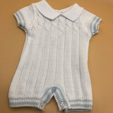 Load image into Gallery viewer, Baby Boy&#39;s Knitted Cotton Suit 1 Piece White Romper - 5197