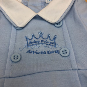 Baby Boy's Premature Baby Tiny Baby Outfit- Blue Prince - 3321