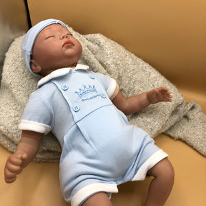 Baby Boy's Premature Baby Tiny Baby Outfit- Blue Prince - 3321