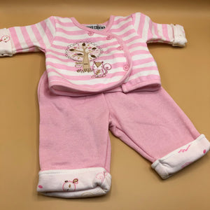 Premature Baby or Tiny Baby Outfit Pink & White or Blue & White 2831/3153