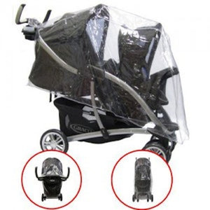 PVC Raincover to fit Graco Quattro Tour Duo Tandem Twin Pushchair Stroller