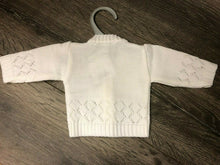 Load image into Gallery viewer, Tiny Baby or Premature baby cardigan in White