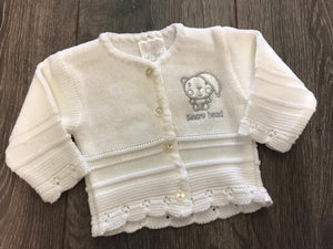 Tiny Baby or Premature baby cardigan in White