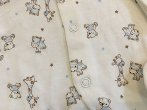 Tiny Baby & Premature Baby Boy's or Girl's 4 PieceOutfit in Ivory & Pale Blue -4262
