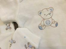 Load image into Gallery viewer, Tiny Baby &amp; Premature Baby Boy&#39;s or Girl&#39;s 4 PieceOutfit in Ivory &amp; Pale Blue -4262