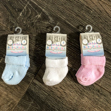 Load image into Gallery viewer, Tiny Baby or Premature Baby Socks Pink or Blue ( Pack of 2 pairs ) NEW ARRIVAL